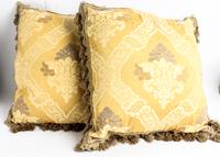 A Group of Three Pillows Height of first 23 x 23 inches. — 19TH/20TH CENTURY