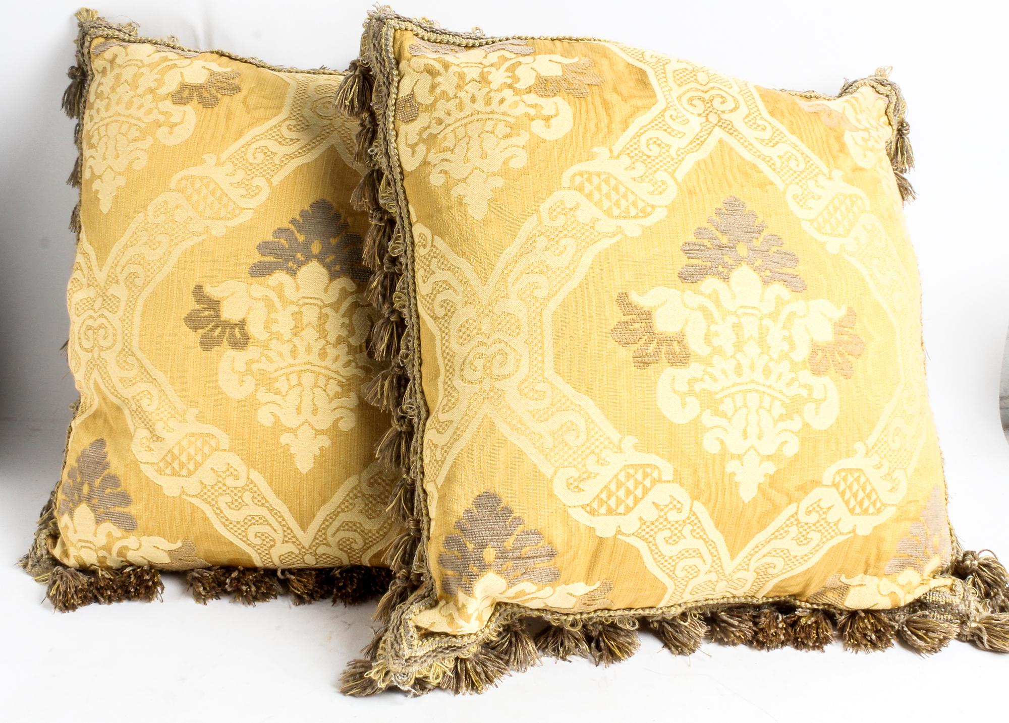 A Group of Three Pillows Height of first 23 x 23 inches. — 19TH/20TH CENTURY