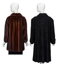 Two Fur Coats: Astrakhan and Mink