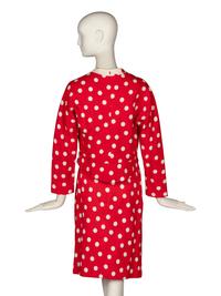 Geoffrey Beene Red Polka Dot Skirt Suit