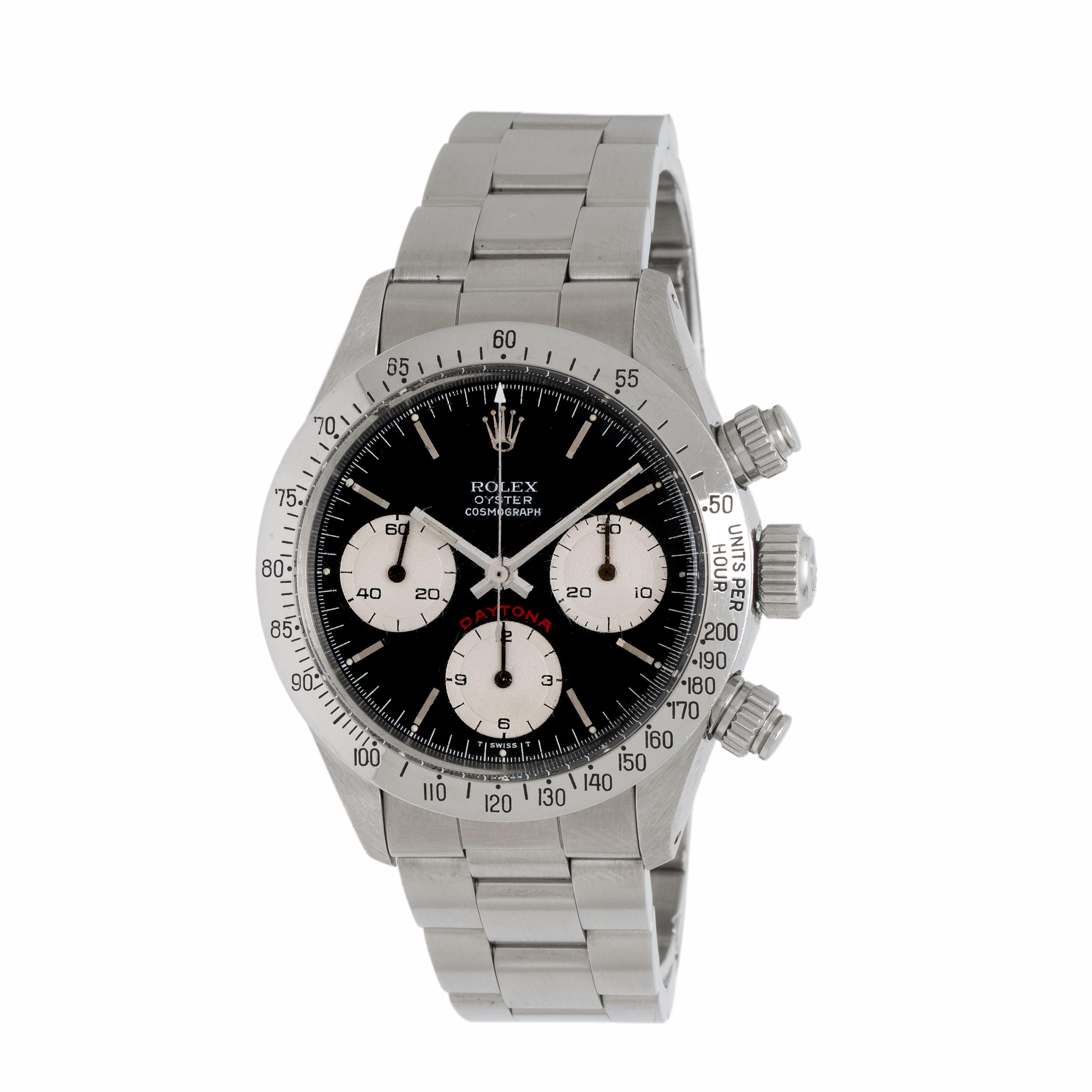 Rolex, Ref. 6265, Stainless Steel 'Big Red' Daytona Watch, with Box & Papers