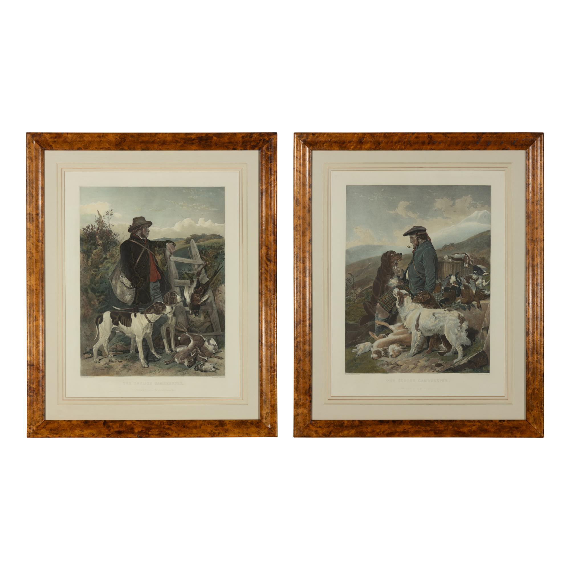 Frederick Stacpoole (British, 1813-1907) — The Scotch Gamekeeper and The English Gamekeeper (two works after Richard Ansdella)