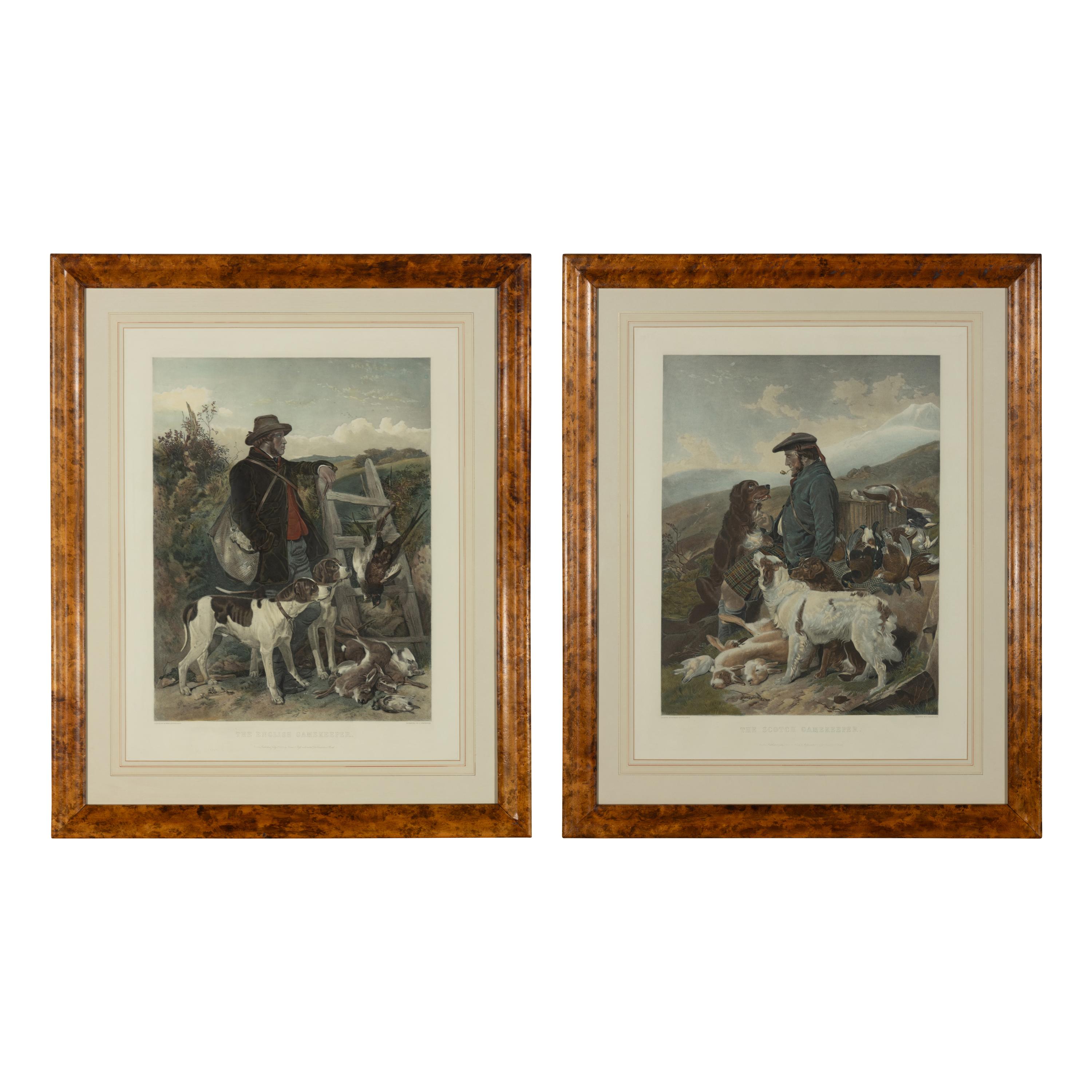 Frederick Stacpoole (British, 1813-1907) — The Scotch Gamekeeper and The English Gamekeeper (two works after Richard Ansdella)