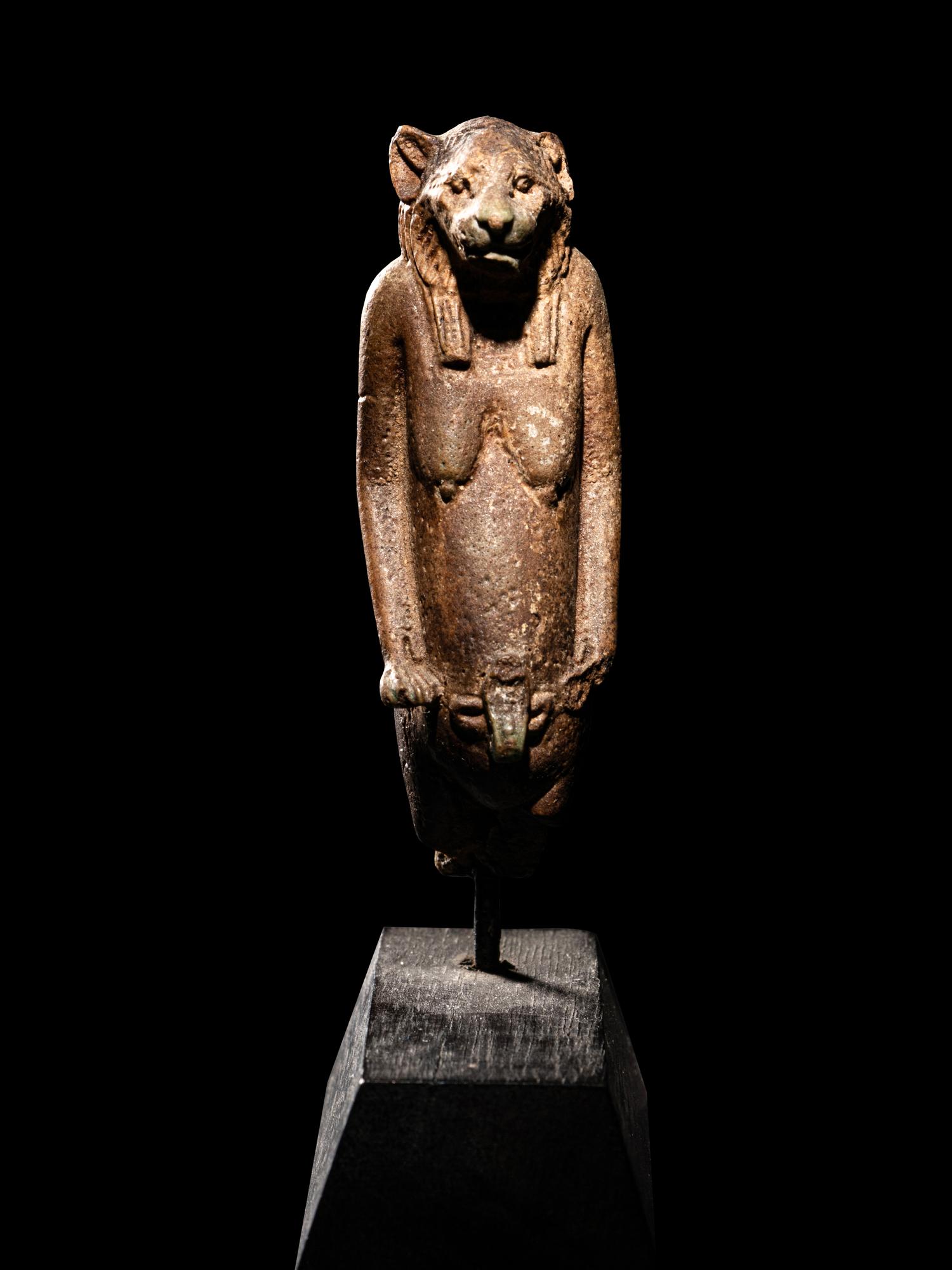 An Egyptian Faience of Lion Headed Taweret