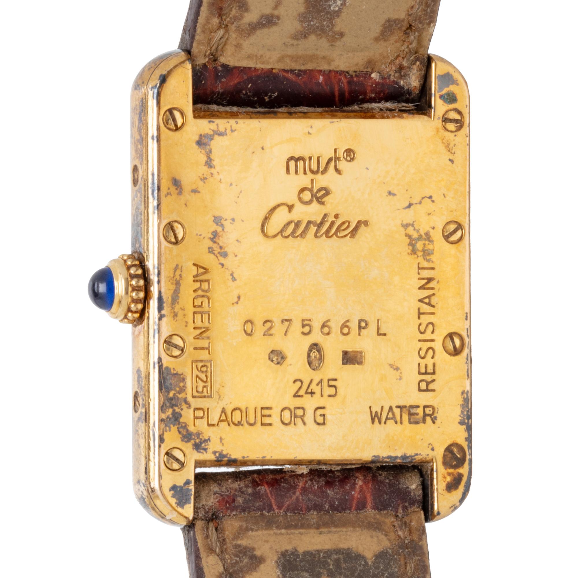 CARTIER, REF. 2415 'MUST DE CARTIER TANK' WATCH