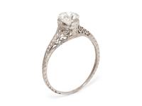 A Platinum and Diamond Ring,
