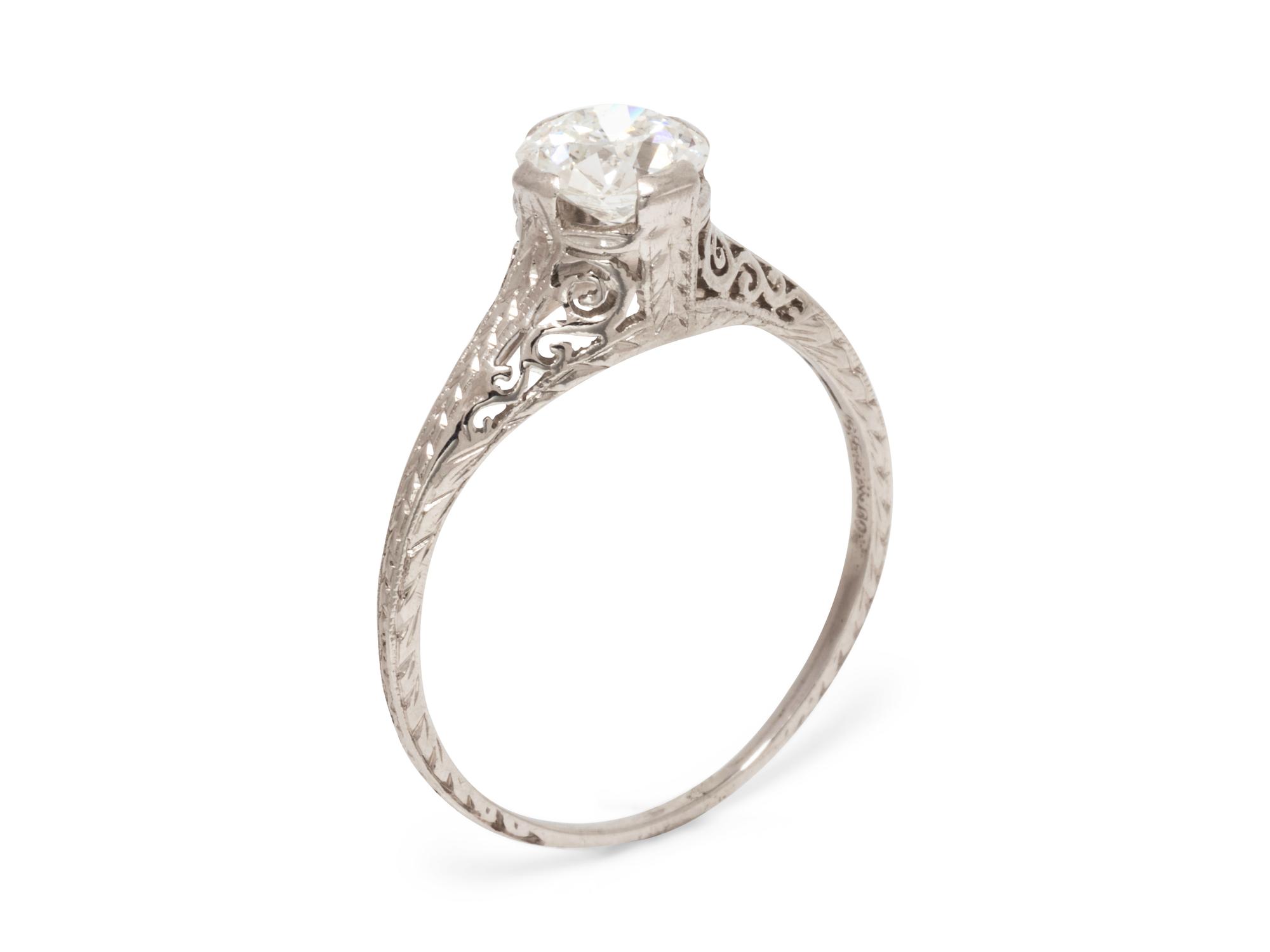 A Platinum and Diamond Ring,
