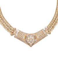 YELLOW GOLD AND DIAMOND NECKLACE