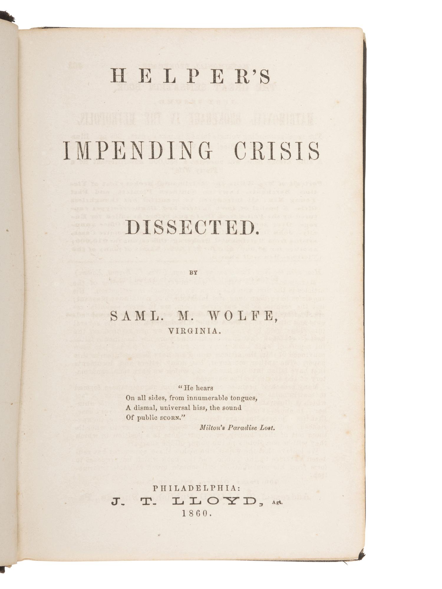 [CIVIL WAR]. Books associated with the war, incl. one identified to a Union officer.