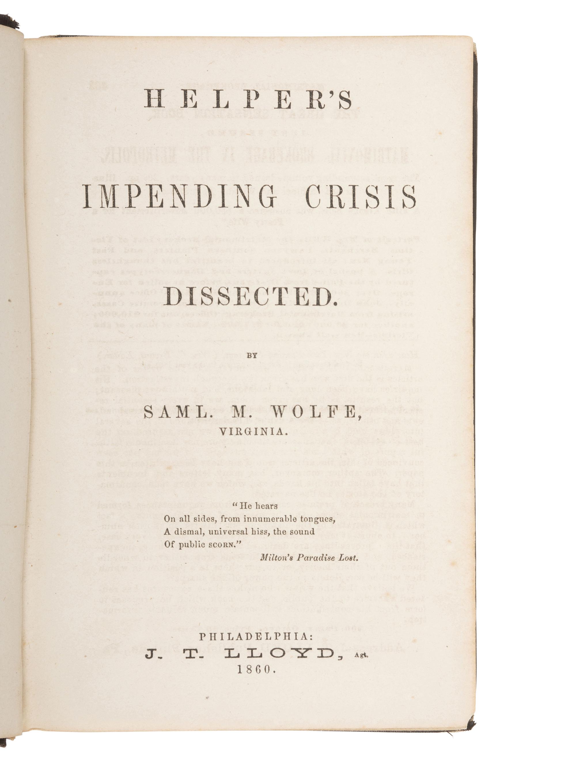 [CIVIL WAR]. Books associated with the war, incl. one identified to a Union officer.