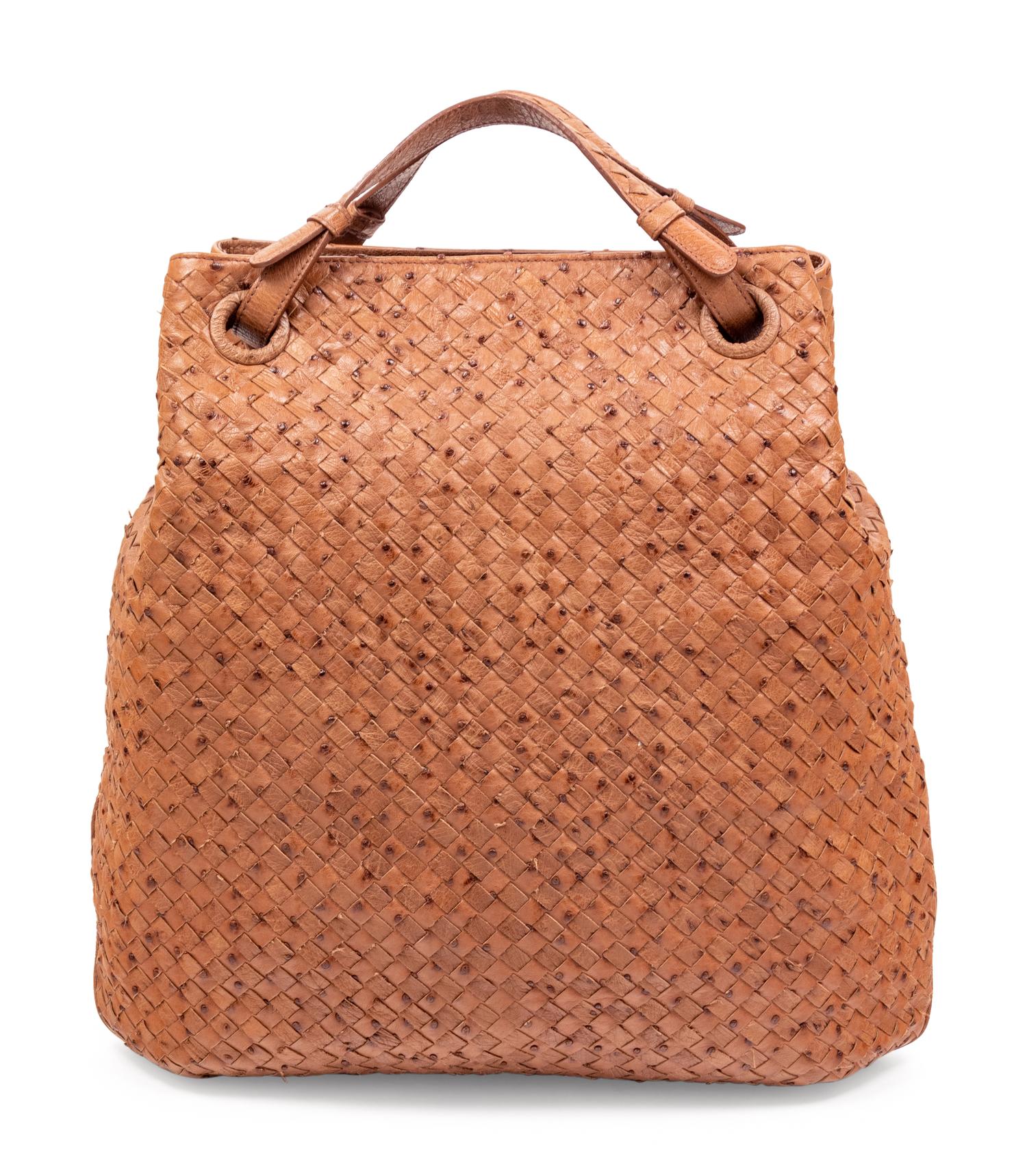 Bottega Veneta Ostrich Intrecciato Tote Bag