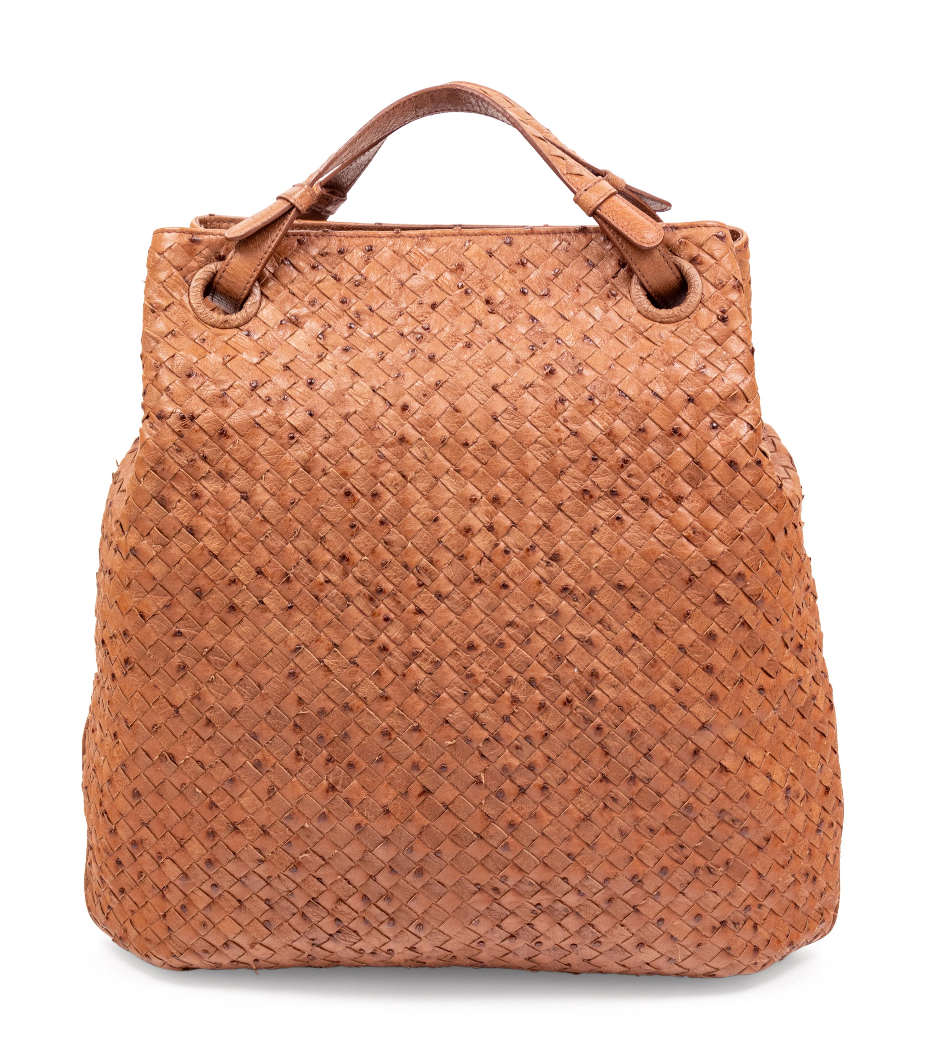 Bottega Veneta Ostrich Intrecciato Tote Bag