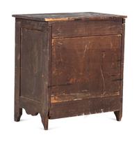 A Classical Black-Painted Cherrywood Diminutive Chest of Drawers