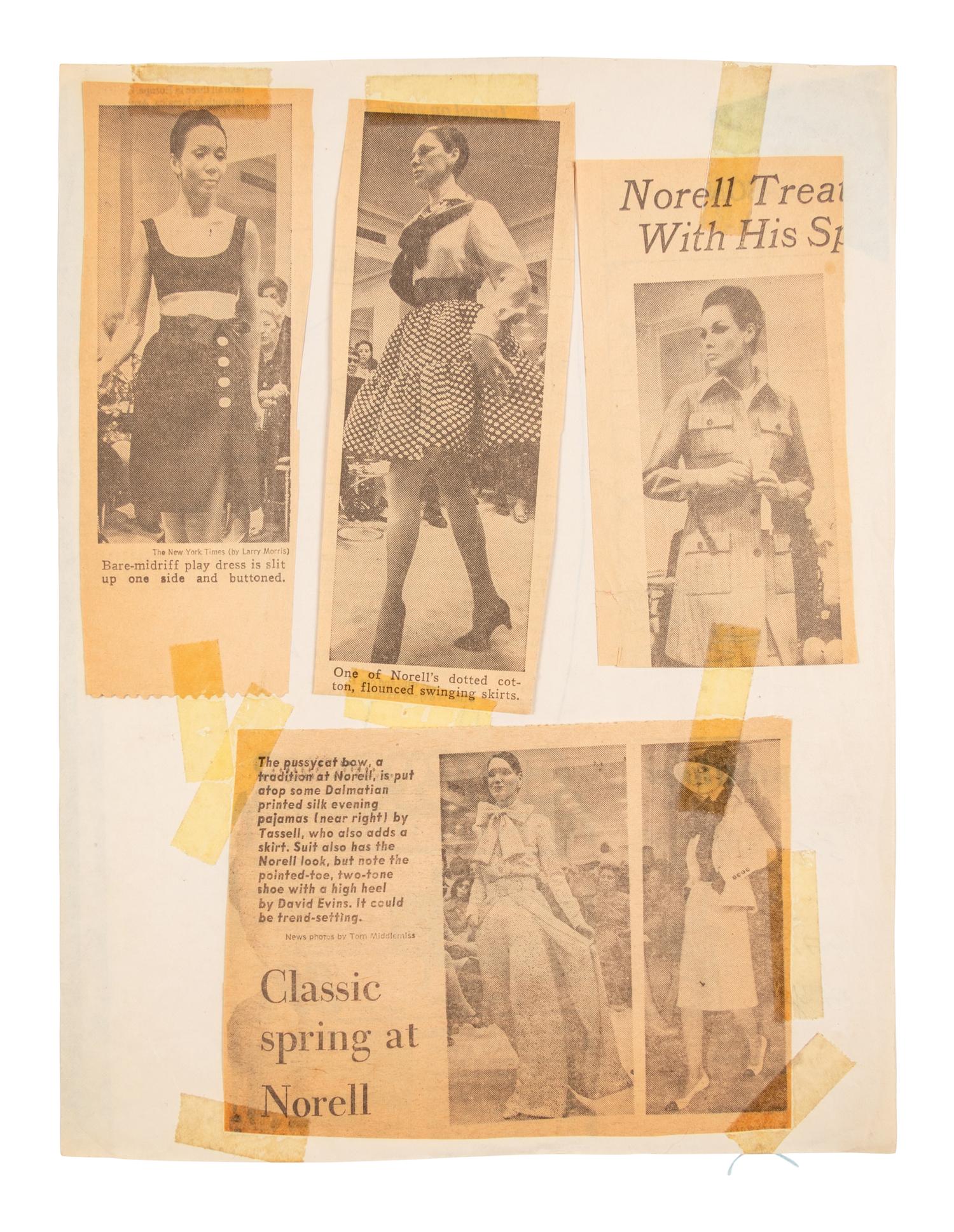 A Large Group of Norell Fashion Sketches
