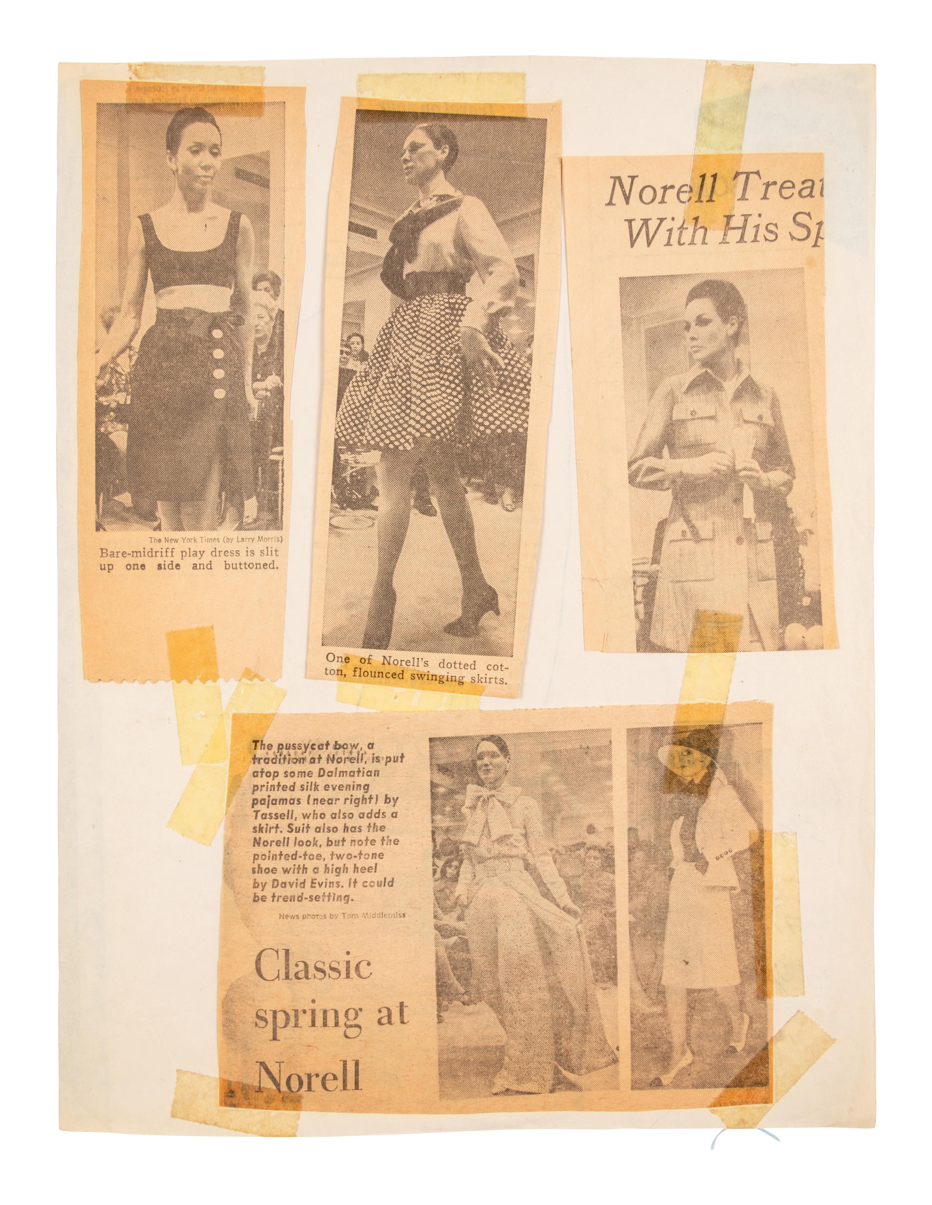 A Large Group of Norell Fashion Sketches