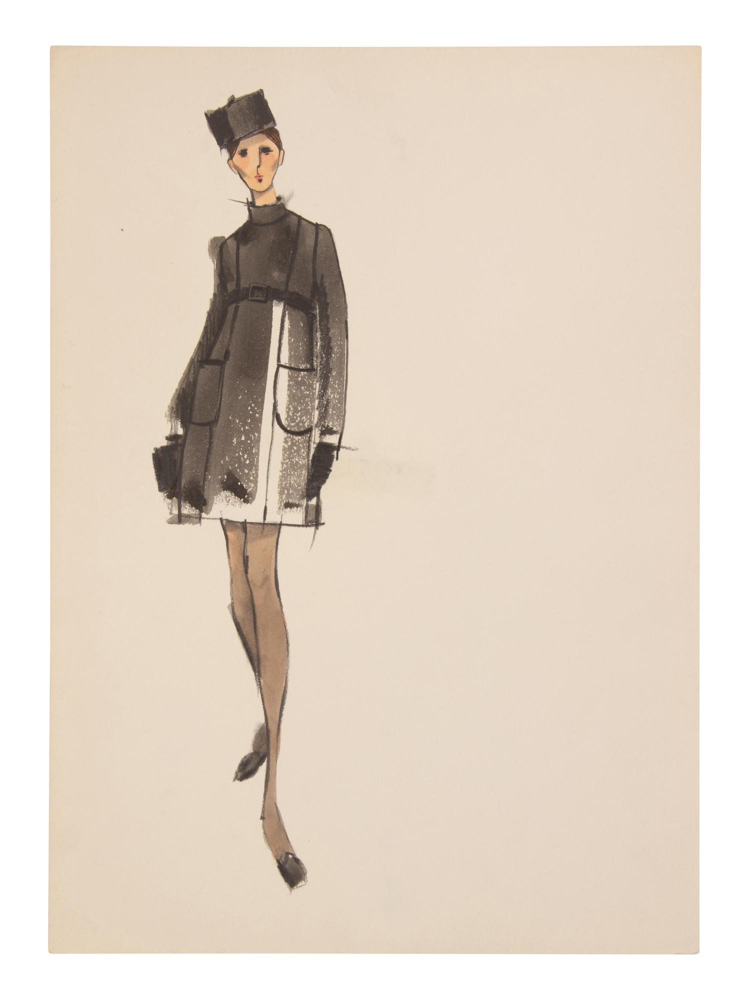 11 Michaele Vollbracht for Geoffrey Beene Fashion Illustrations, Late 1960s