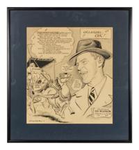 A 1949 Willard Mullin Original Cartoon from The Collection of Hall of Fame Oklahoma Football Coach Bud Wilkinson