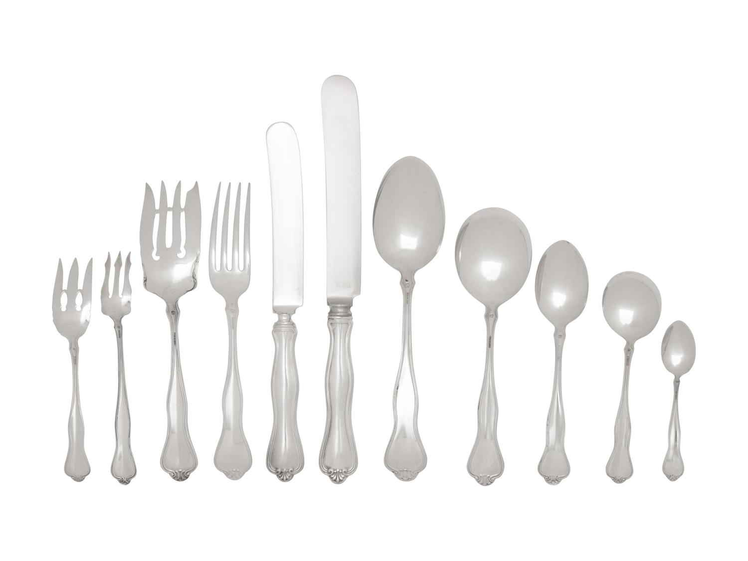 An American Silver Flatware Service