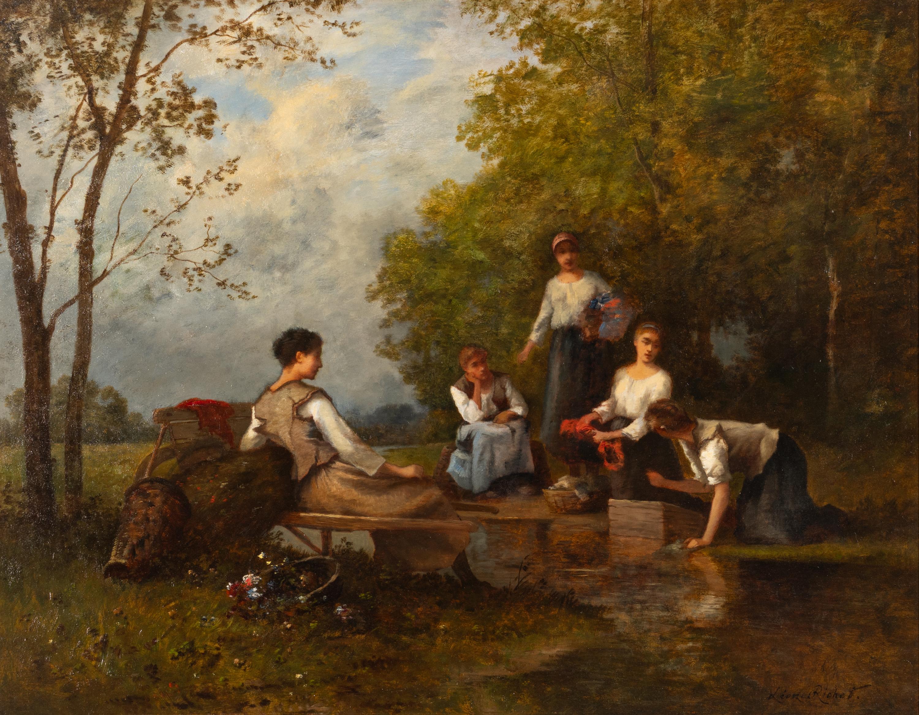 Léon Richet (French, 1847-1907) — Lavandières