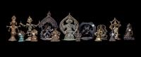 14 Indian and Southeast Asian Bronze Figures of Ganesha