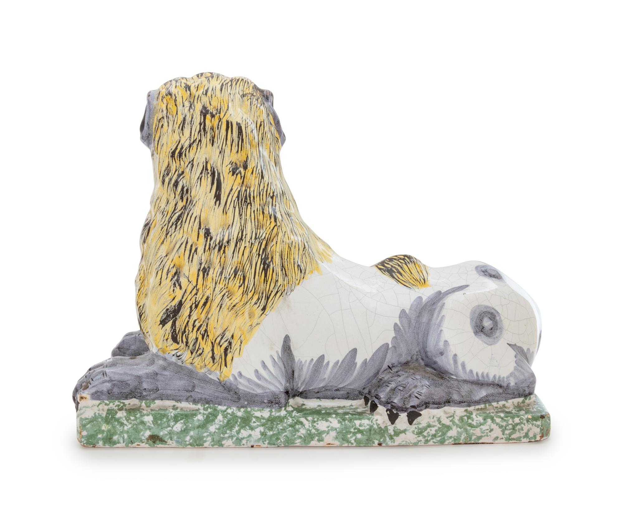 A Luneville Faïence Lion