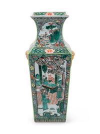 A Chinese Famille Verte Porcelain Vase