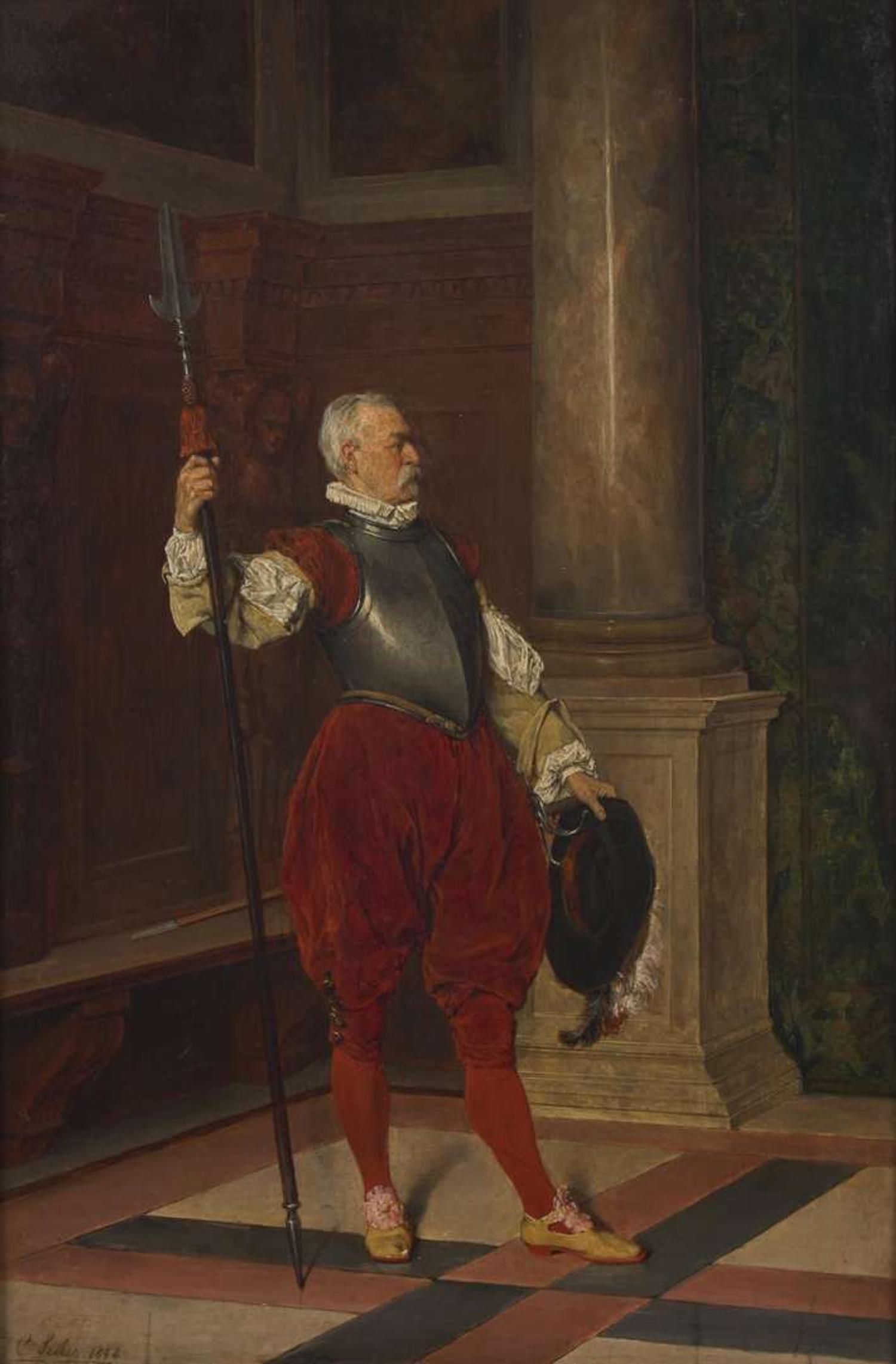 Carl Seiler (German, 1846-1921) - Cavalier with Staff