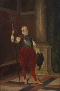 Carl Seiler (German, 1846-1921) - Cavalier with Staff