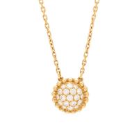 VAN CLEEF & ARPELS, YELLOW GOLD AND DIAMOND 'PERLÉE' NECKLACE