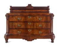 A Northern European Neoclassical Walnut Commode