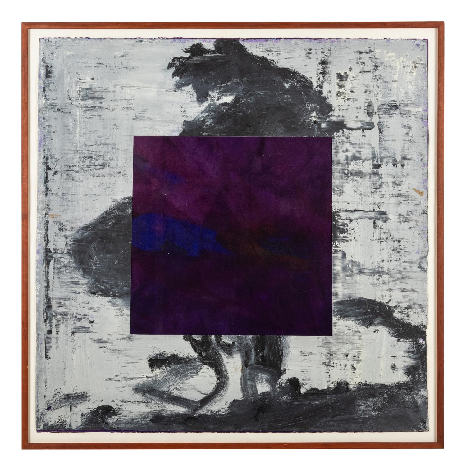Drawing with Blue Figure, Women with Clothes Blowing in the Wind