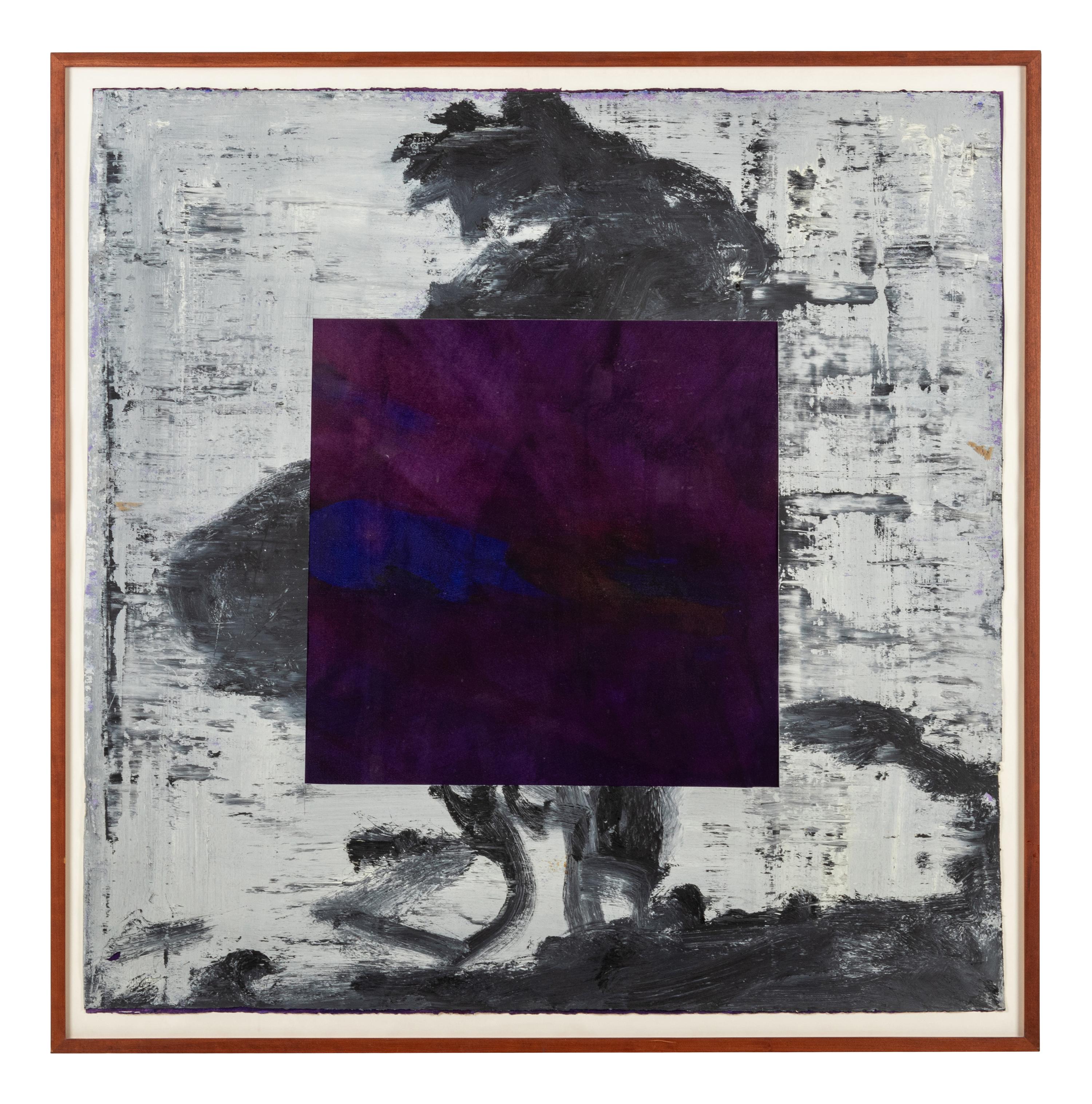 Drawing with Blue Figure, Women with Clothes Blowing in the Wind