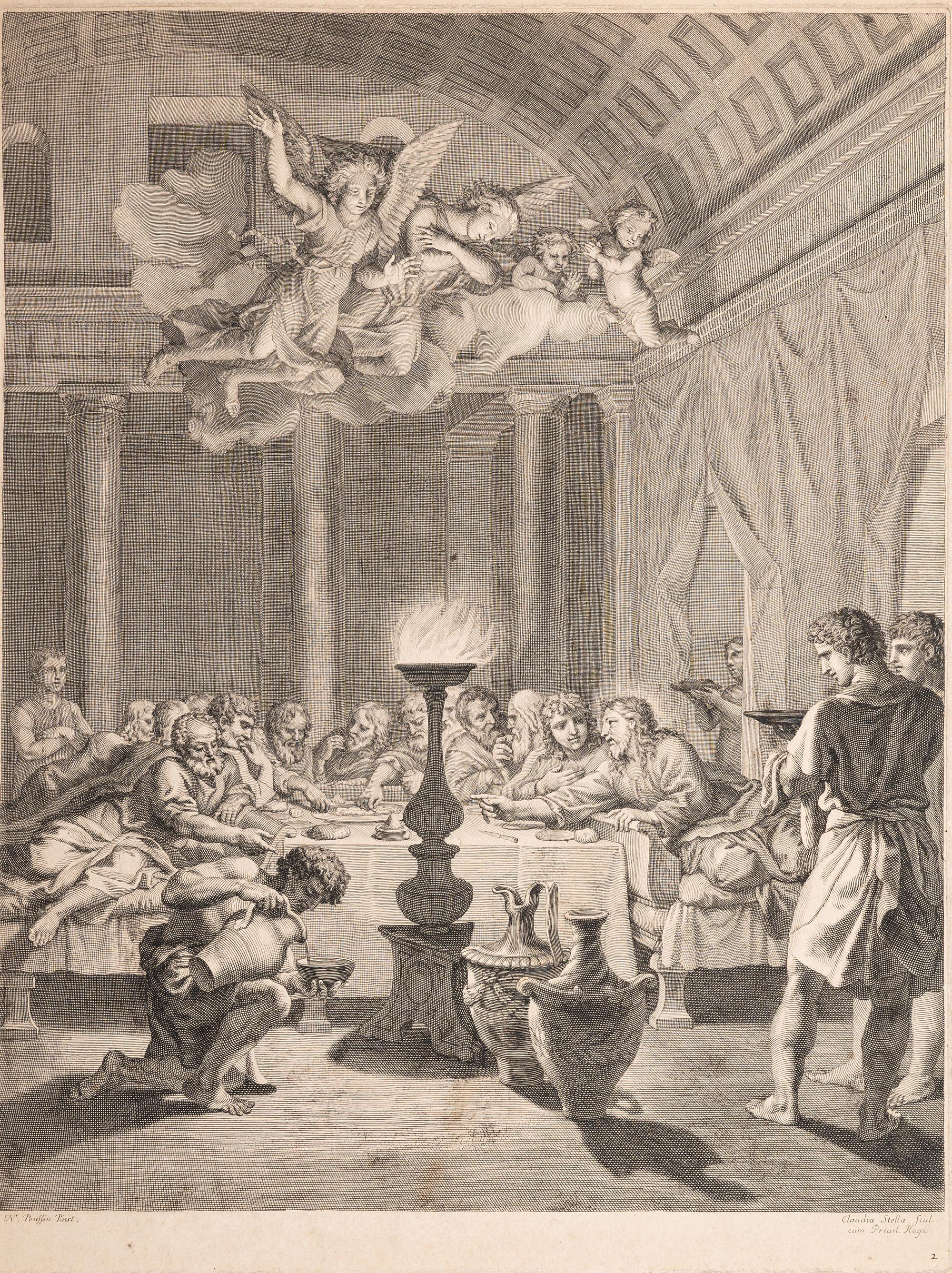 A group of five prints depicting religious scenery