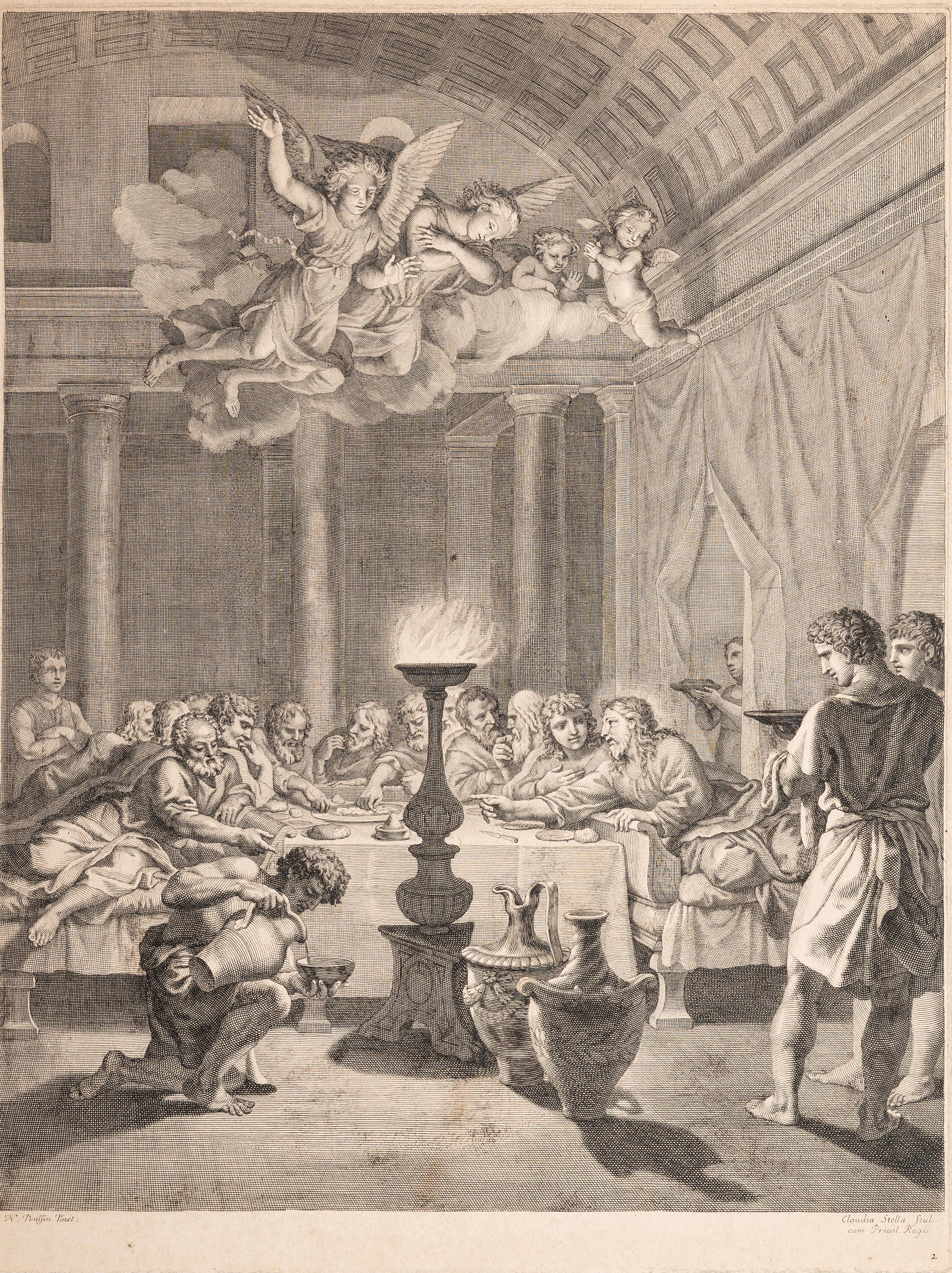 A group of five prints depicting religious scenery