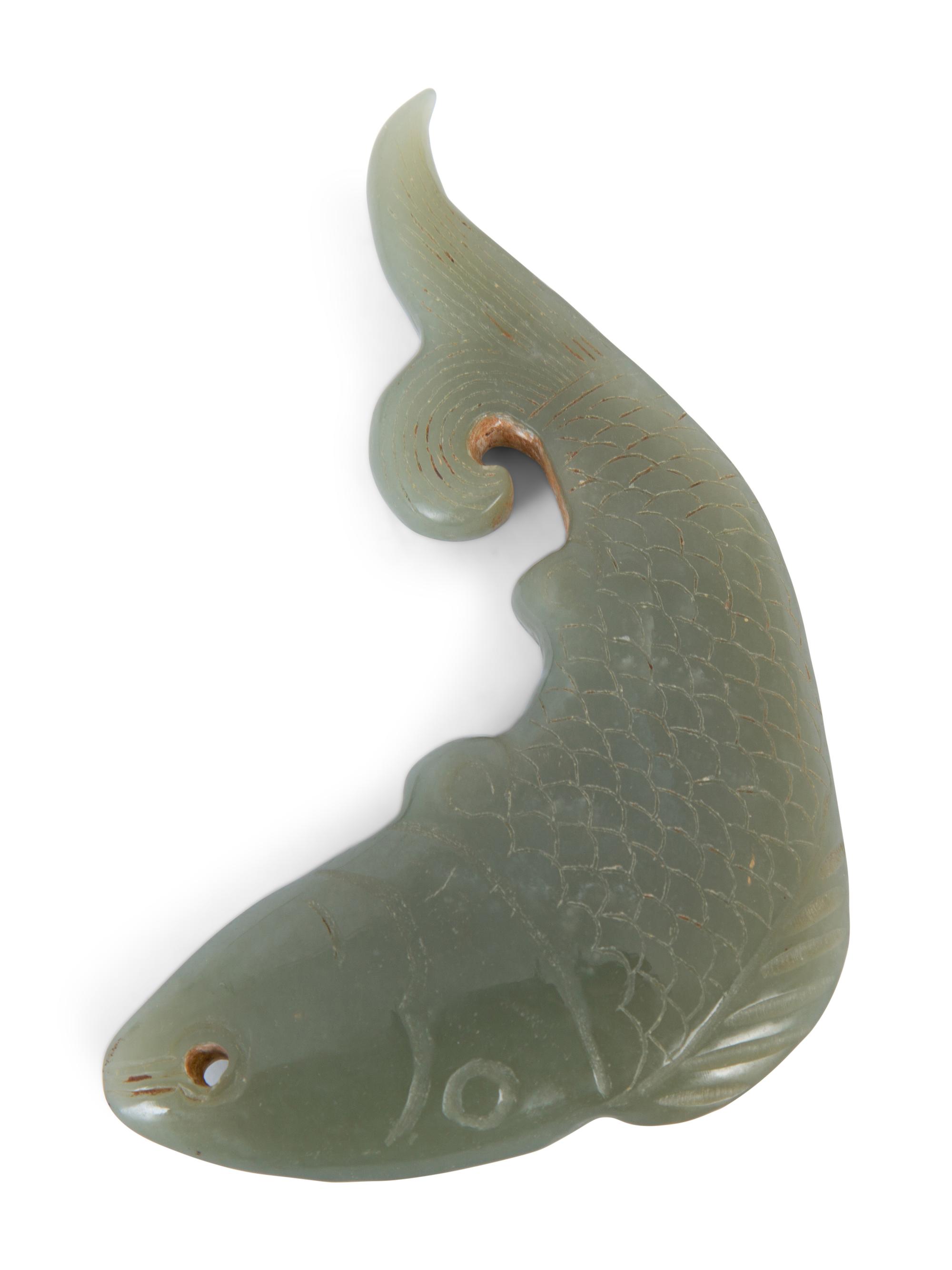 A Group of Six Chinese Carved Hardstone Ornaments — 20TH CENTURY