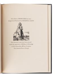 [LAKESIDE PRESS]. [KENT, Rockwell, illustrator (1882-1971)]. -- MELVILLE, Herman (1819-1891). Moby Dick . Chicago: The Lakeside Press, 1930.