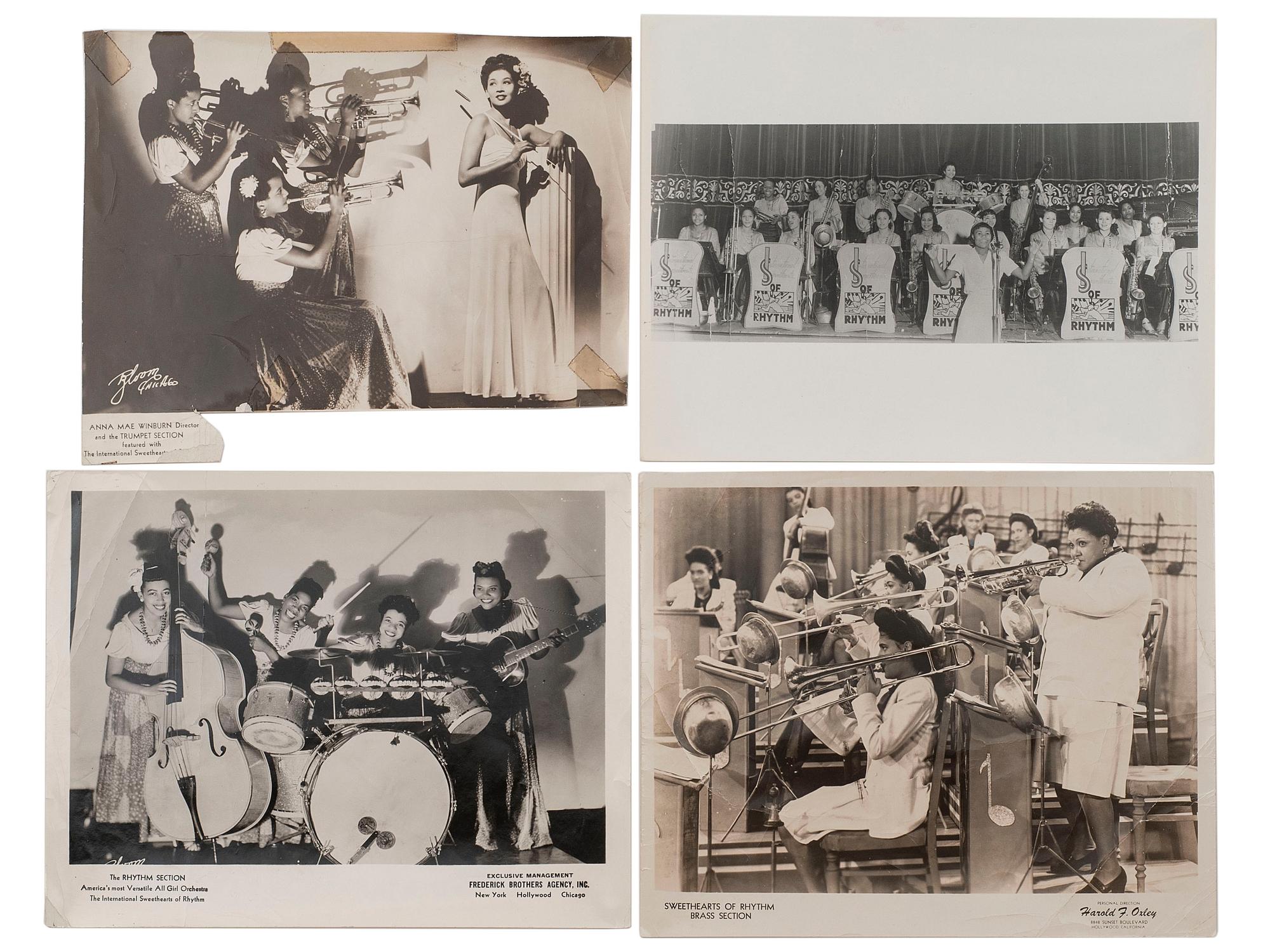 [AFRICAN AMERICANA] -- [MUSIC]. Vintage photographs of the International Sweethearts of Rhythm.