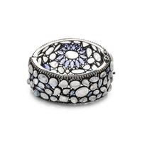 MOONSTONE, IOLITE and DIAMOND BANGLE BRACELET