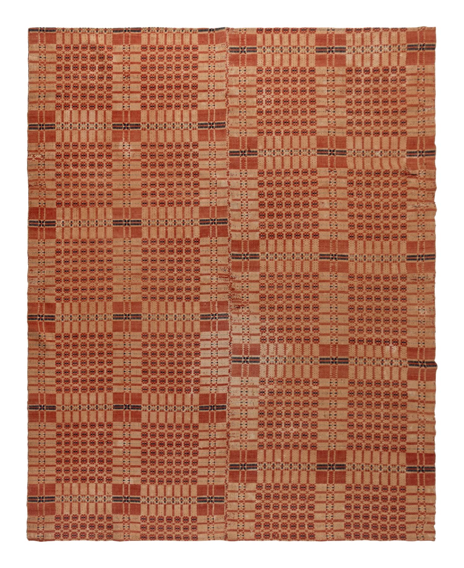 Three Cotton and Wool Jacquard Coverlets