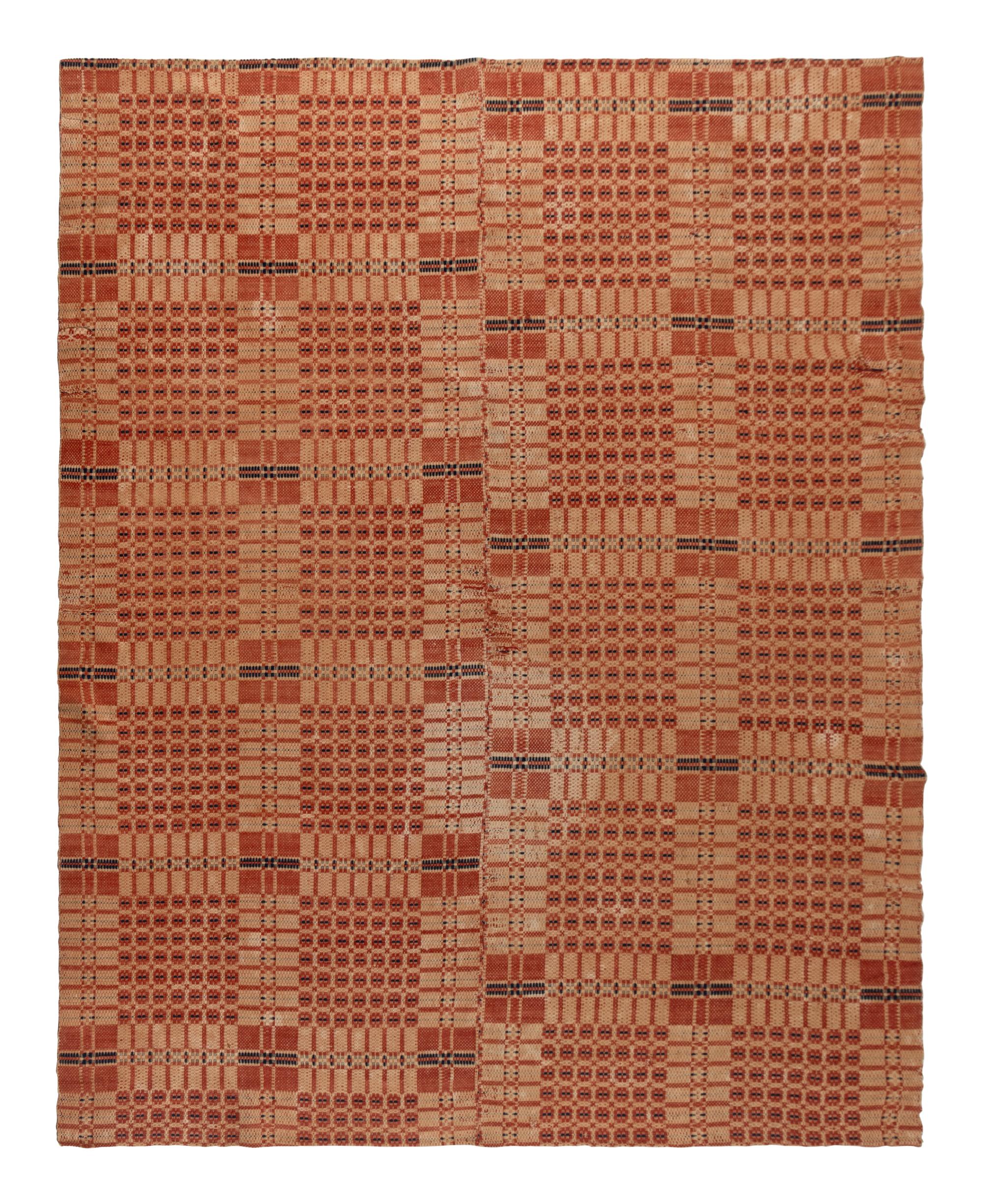 Three Cotton and Wool Jacquard Coverlets