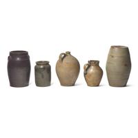 Five Assorted Stoneware Crocks or Water Coolers