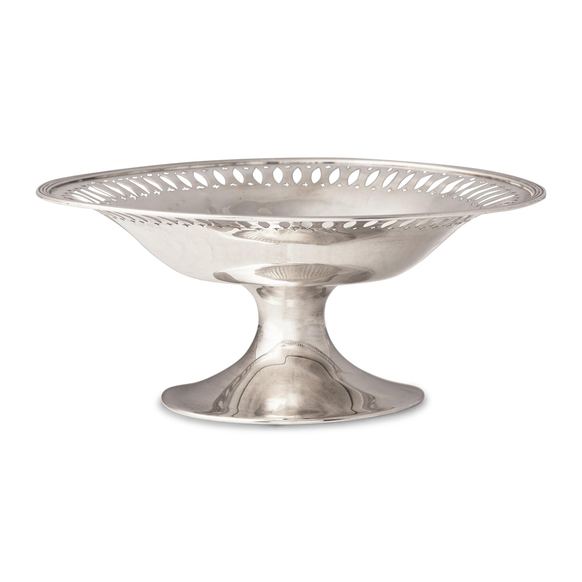 An American Silver Pierced Compote