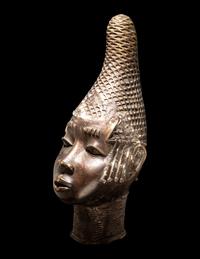 A Benin Style Bronze Female Bust