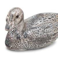 A Pair of Christofle Silver-Plate Duck Figures