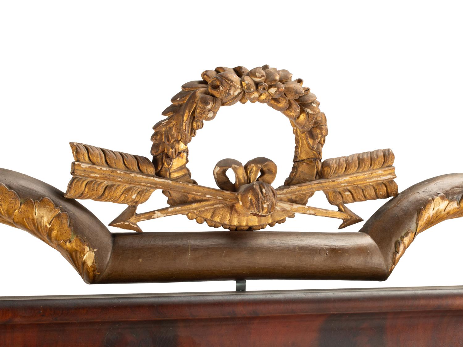 An Italian Painted and Parcel Gilt Mahogany Pier Table and Mirror
