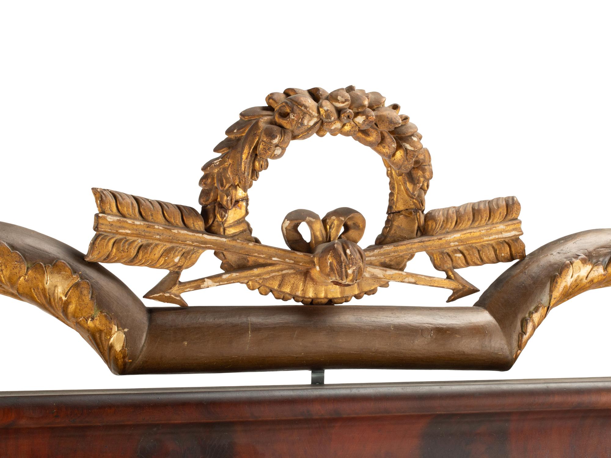 An Italian Painted and Parcel Gilt Mahogany Pier Table and Mirror