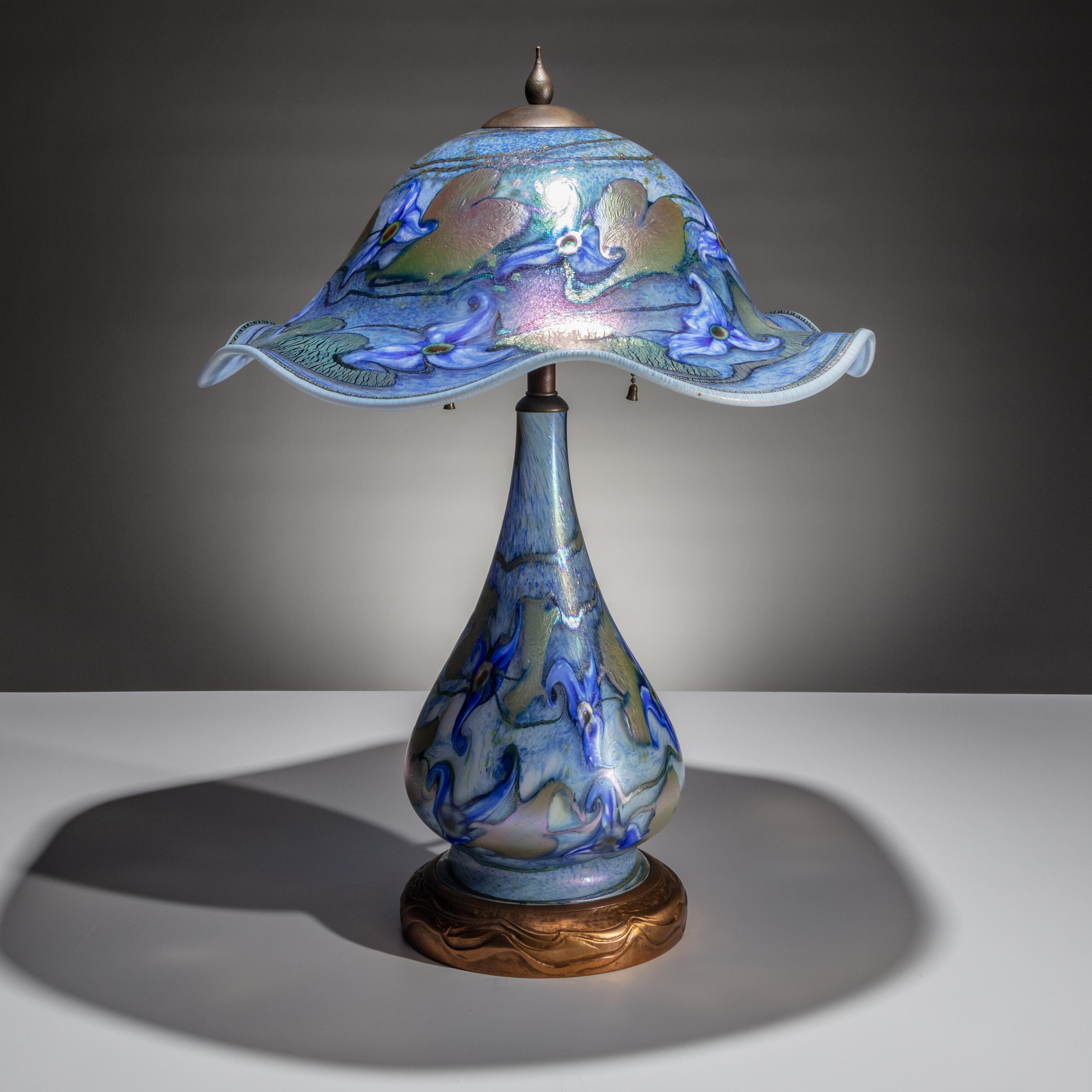 Charles Lotton (American, 1935–2021) — Blue Iris and Cypriot Lamp, c. 2004