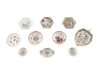 Ten Chinese Export Famille Rose Porcelain Articles