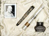 Conway Stewart: Churchill-White Tiger Limited Edition Fountain Pen and Ink Set