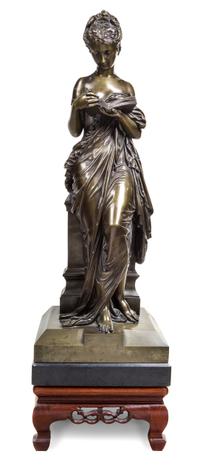 Albert-Ernest Carrier-Belleuse, (French, 1824-1887), Woman with a Book
